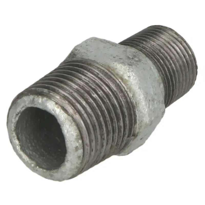 T-guss verzinkt Reduziernippel AG/AG (½", ⅜")
